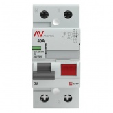 Устройство защитного отключения УЗО EKF AVERES DV 2P 40А 300мА (электромеханическое) АС (ВДТ)