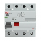 Устройство защитного отключения УЗО EKF AVERES DV 4P 25А 100мА (электромеханическое) АС (ВДТ)