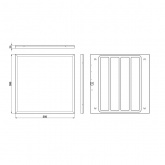 Светильник светодиодный ЭРА SPO-1-40-5K-M [4] 40W 5000K 4200Lm IP40 с линзой матовый 595x595x25mm