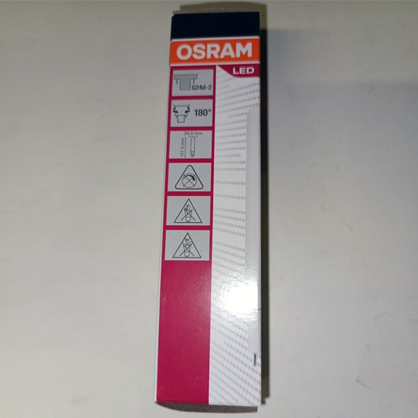 Светодиодная лампочка Осрам мощностью 7 Ватт с цоколем 4P G24d-2, нейтральный белый свет