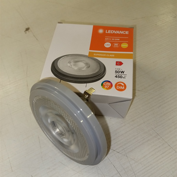 Энергосберегающая диммируемая LED лампочка акцентного освещения, мощностью 7,4 Ватта, с цоколем G53, угол излучения 24°, теплый белый свет