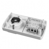 Блок TDM Селигер выключатель 2-клавишный + розетка 2П+З со шторками и крышкой IP54 белый