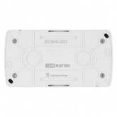 Блок TDM Селигер выключатель 2-клавишный + розетка 2П+З со шторками и прозрачной крышкой IP54 белый