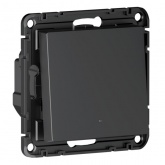 Умный одноклавишный выключатель AtlasDesign Sber & Systeme Electric 10А Zigbee L+N, карбон