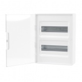 Щит настенный DKC FRAME 24 (2х12) модулей с прозрачной дверцей с шиной IP40 белый