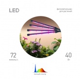 Настольный светильник для растений ЭРА FITO-40W-АLED-Ra-USB полного спектра 40 Вт черный