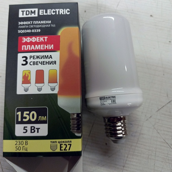 Декоративная светодиодная лампа с типом свечения 