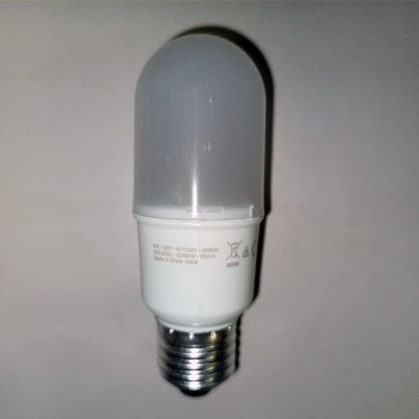 Светодиодная лампа цилиндрической формы Осрам мощность 8 Ватт с цоколем E27 нейтральный белый свет