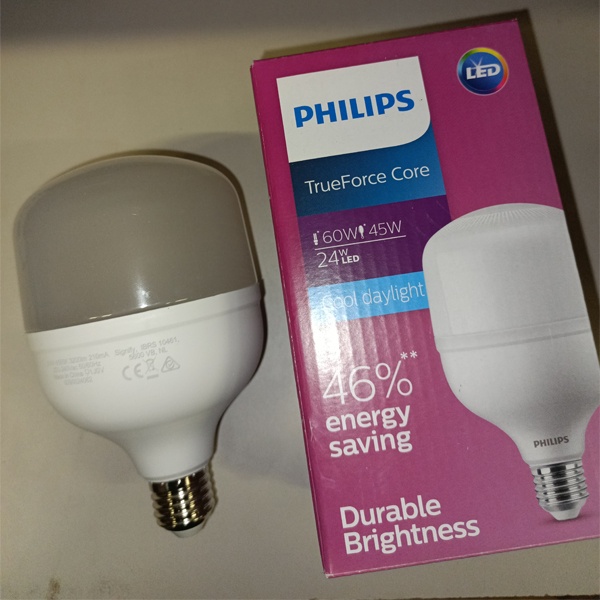 Светодиодная лампа промышленного освещения Филипс, мощностью 24 Ватта, с цоколем E27, холодный дневной свет