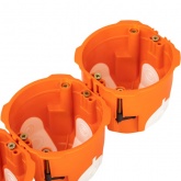 Коробка установочная ЭРА KUU-71-65-unibox оранжевая универсальная 71х65мм UniBox для твердых и полых