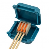 Коробка влагозащитная гелевая Rexant для клемм СМК 3-проводных 45х37х24 мм