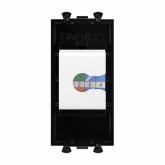 Розетка компьютерная DKC Avanti RJ-45 модульная кат.6 1 модуль без шторок черный квадрат