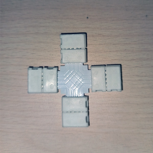 Крестообразный соединитель для LED ленты RGB SMD5050 шириной 10 мм, Ферон.