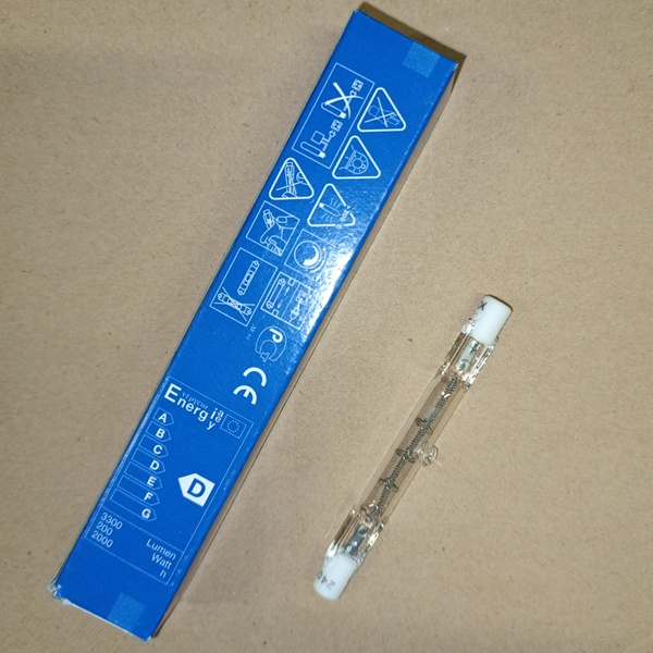 Линейная галогенная лампа длиной 74,9мм BLV под патрон R7s мощностью 200 Ватт на 220 Вольт