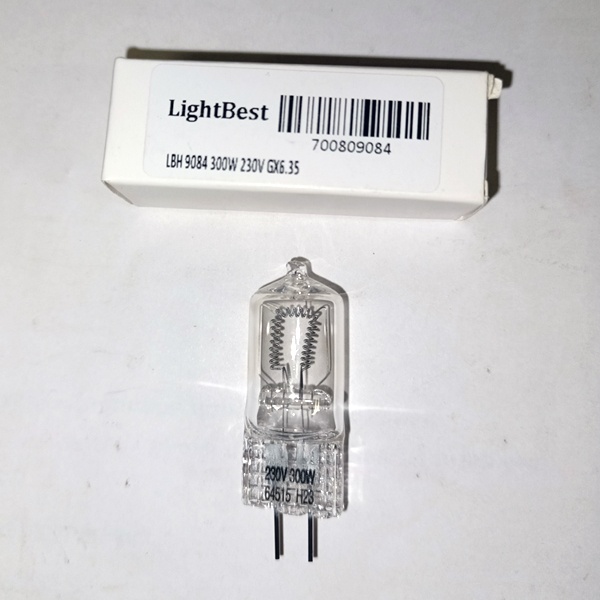 Галогенная студийная лампа для кино- производства, мощностью 300 Ватт, с цоколем GX6.35