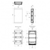 Щит пластиковый встраиваемый ЭРА COMFORT ЩРВ-П-36 (3х12) модулей IP40 прозрачная дверь