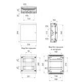 Щит пластиковый навесной ЭРА COMFORT ЩРН-П-18 (2х9) модулей IP41 прозрачная дверь