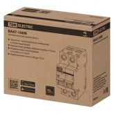 Выключатель автоматический TDM ВА47-100М 2Р  С80А 10кА 2 модуля