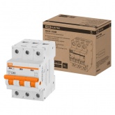 Выключатель автоматический TDM ВА47-100М 3Р  С80А 10кА 3 модуля