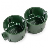 Коробка установочная Промрукав углубленная безгалогенная (HF) 68х60 подрозетни с саморезами (8шт/уп)