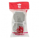 Розетка двойная EKF Мурманск 16А с заземлением с защитными шторками и крышкой IP54 серый