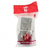 Блок розетка с заземлением и крышкой + двухклавишный выключатель EKF Мурманск IP54 серый