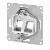 Накладка двойная для информационных функций SE AtlasDesign типа Keystone, алюминий