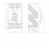 Автоматический выключатель DKC YON MGS125 3P 12,8-16A регулировка теплового расцепителя 18кА (автомат электрический)