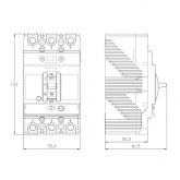 Автоматический выключатель DKC YON MGS125 3P 20-25A регулировка теплового расцепителя 25кА (автомат электрический)