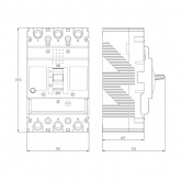 Автоматический выключатель DKC YON MGS160 3P 25,6-32A регулировка теплового расцепителя 36кА (автомат электрический)