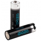 Аккумулятор литиевый Фаzа AA 1.5В Li-Ion 3000мА.ч зарядка от Type-C, шнур в комплекте (упаковка 2шт)