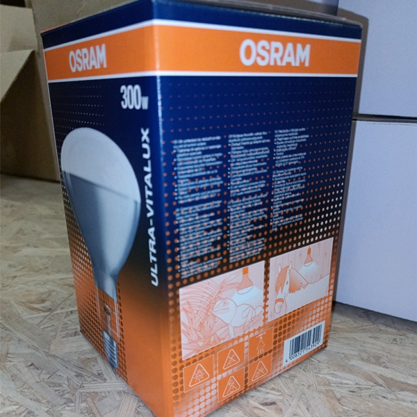 Лампа-ультрафиолетовый излучатель для технических областей применения Осрам, мощностью 300 Ватт, с цоколем E27