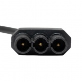 Кабель для подключения светодиодных линейных светильников EKF ДБО-60/120/150 черный 1 метр 3x0,75