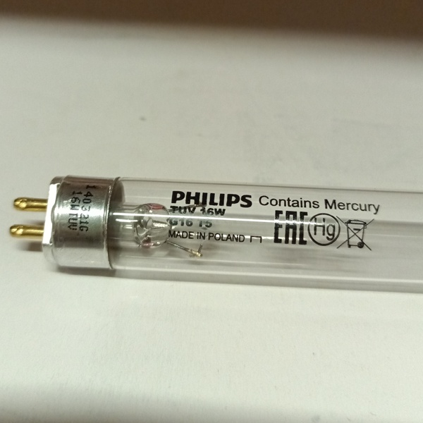 Лампа бактерицидная TUV G16 T5 16W G5 Филипс (928002004013) специальная безозоновая, для кварцевания, защита от вируса