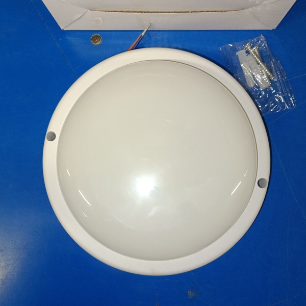 Белый LED светильник Гаусс Элементари круглой формы, накладного исполнения, 230 Вольт, мощностью 15 Ватт,  с высокой защитой от пыли и влаги, 4000К