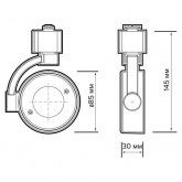 Светильник трековый однофазный JazzWay PTR 32 под лампу GX53 WH 230V IP20 белый