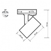 Светильник трековый однофазный JazzWay PTR 36 под лампу GU10 BL 230V IP20 черный Pro