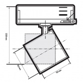 Светильник светодиодный трековый трехфазный JazzWay 3P PTR 7020 20W 4000K 2200Lm 36° BL IP40 черный