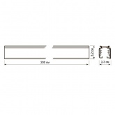 Шинопровод трехфазный JazzWay 3P PTR 2M-BL 2м черный 2000x33x32mm