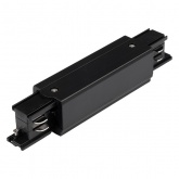 Коннектор для трехфазного шинопровода JazzWay 3P PTR CI-BL LONG прямой внешний черный