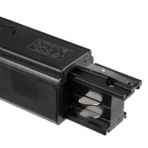 Коннектор для трехфазного шинопровода JazzWay 3P PTR CI-BL LONG прямой внешний черный