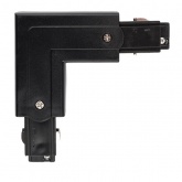 Коннектор для трехфазного шинопровода JazzWay 3P PTR CL-BL INT угловой внутренний черный