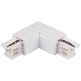 Коннектор для трехфазного шинопровода JazzWay 3P PTR CL-WH INT угловой внутренний белый