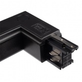 Коннектор для трехфазного шинопровода JazzWay 3P PTR CL-BL OUT угловой внешний черный