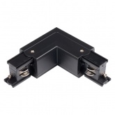 Коннектор для трехфазного шинопровода JazzWay 3P PTR CL-BL OUT угловой внешний черный