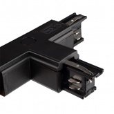 Коннектор для трехфазного шинопровода JazzWay 3P PTR CT-BL R/INT правый внешний черный