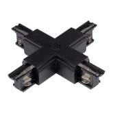 Коннектор для трехфазного шинопровода JazzWay 3P PTR CX-BL X-образный черный