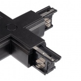 Коннектор для трехфазного шинопровода JazzWay 3P PTR CX-BL X-образный черный