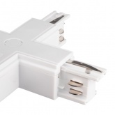 Коннектор для трехфазного шинопровода JazzWay 3P PTR CX-WH X-образный белый