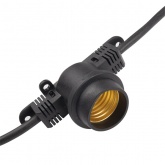 Гирлянда уличная Белт-лайт JazzWay PBL-S40/L12+1.5 Black 40 ламп E27 12м, шнур 1.5м IP65